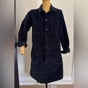 NWT LUCY BRAND Drawstring Black Velour Dress (S)